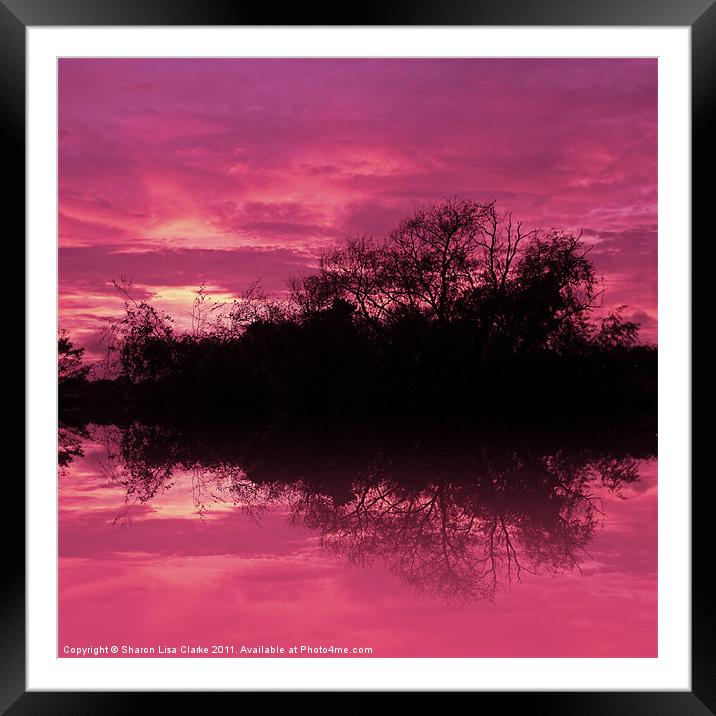 Sunset Reflection 2 Framed Mounted Print by Sharon Lisa Clarke