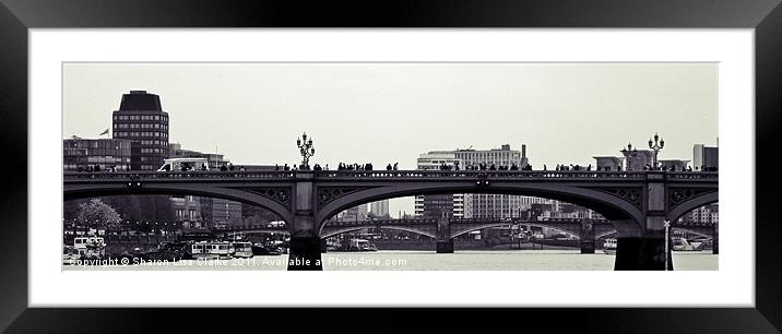 Westminster Bridge Framed Mounted Print by Sharon Lisa Clarke