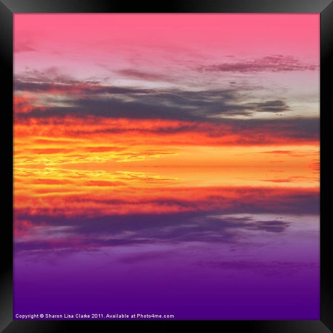 Vibrant sunset Framed Print by Sharon Lisa Clarke