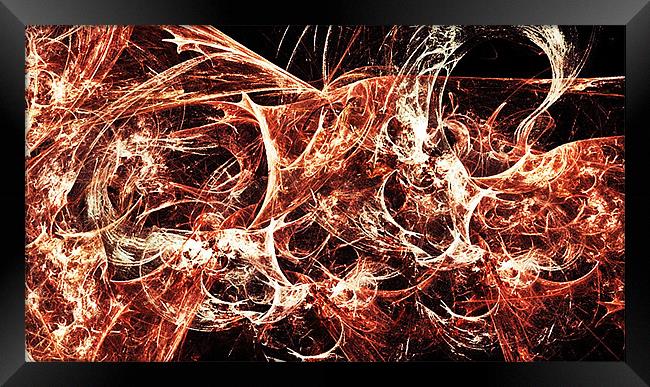 flames of destruction Framed Print by Sharon Lisa Clarke