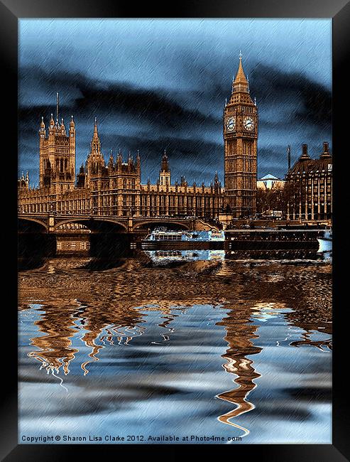 A rainy day in London Framed Print by Sharon Lisa Clarke