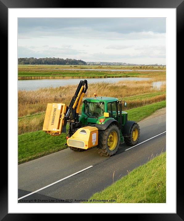 Tractor Framed Mounted Print by Sharon Lisa Clarke