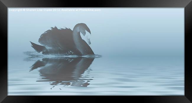 Swan lake Framed Print by Sharon Lisa Clarke