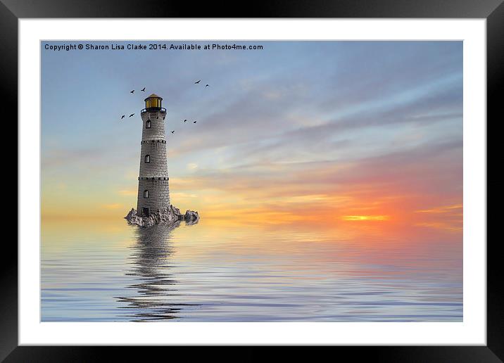 The Lighthouse Framed Mounted Print by Sharon Lisa Clarke