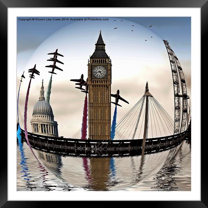 London will rise again sphere Framed Mounted Print by Sharon Lisa Clarke