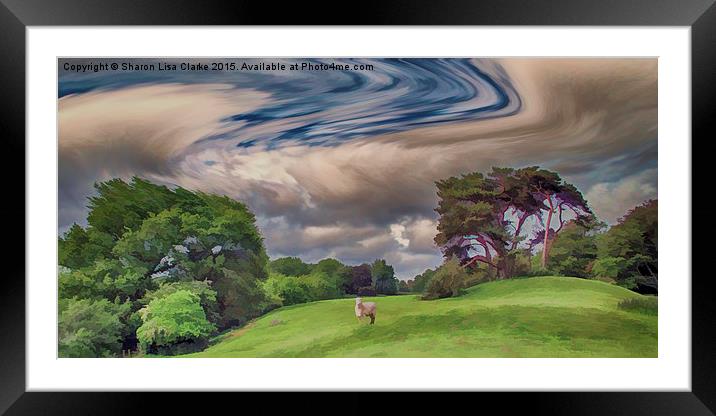 Windswept Hills Framed Mounted Print by Sharon Lisa Clarke