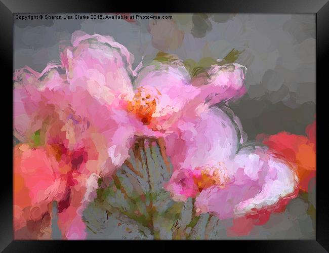 Oriental bloom Framed Print by Sharon Lisa Clarke
