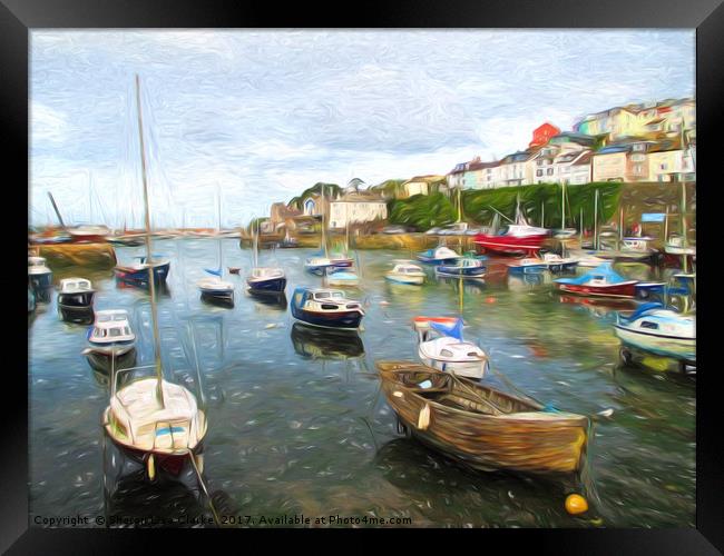 Brixham Devon Framed Print by Sharon Lisa Clarke