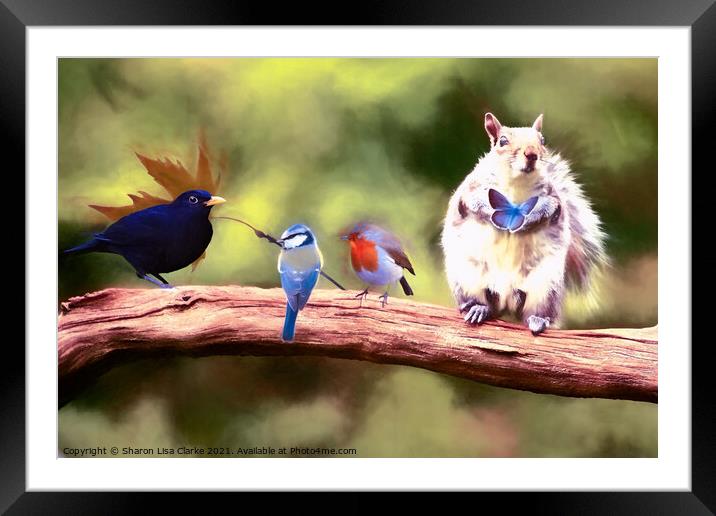 Wildlife friends Framed Mounted Print by Sharon Lisa Clarke