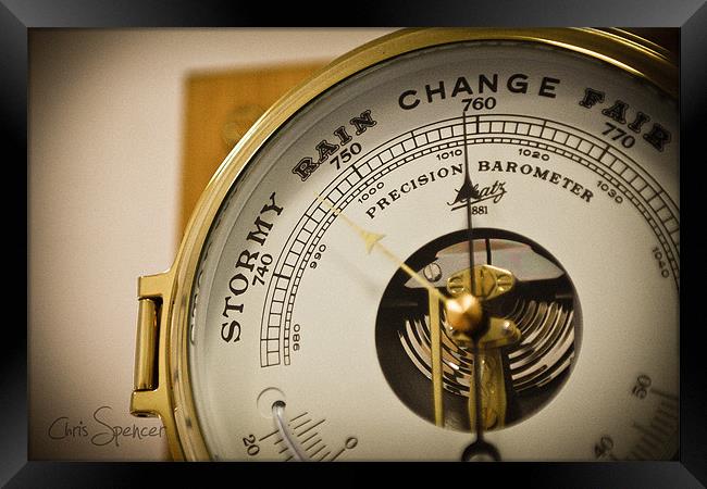 Barometer - Winds of Change Framed Print by Chris Spencer