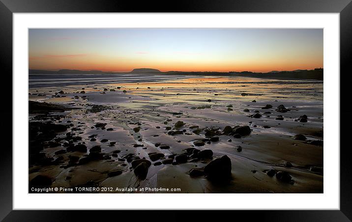 Sunrise in Aughris Head beach, Co Sligo, Ireland Framed Mounted Print by Pierre TORNERO