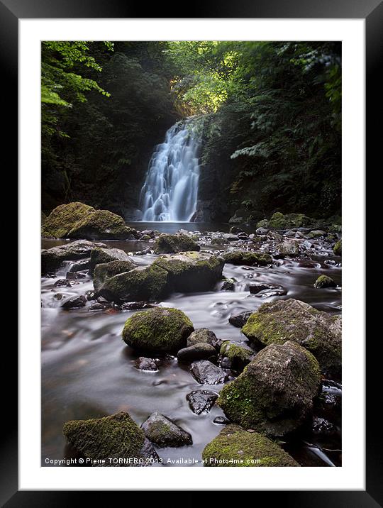 Gleno Waterfall Framed Mounted Print by Pierre TORNERO