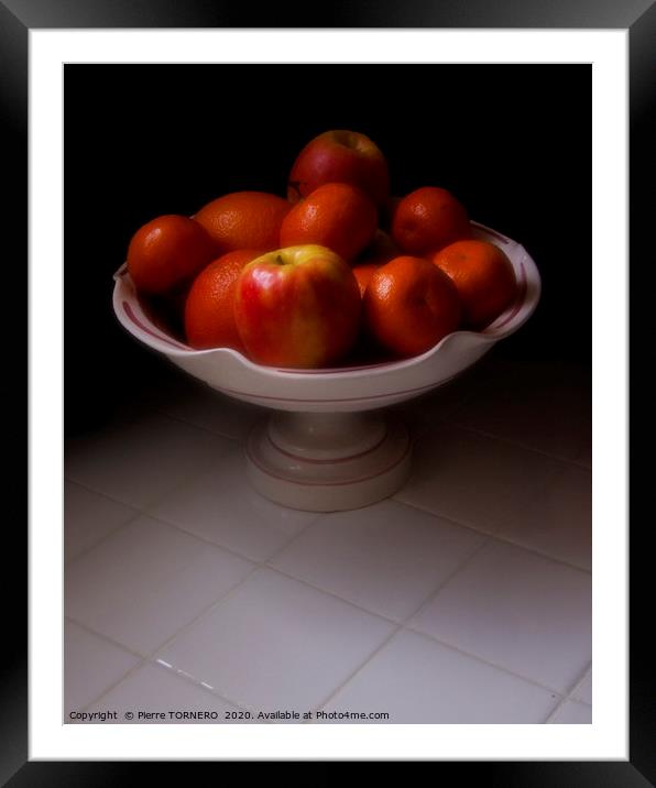 Apples & Mandarins Framed Mounted Print by Pierre TORNERO