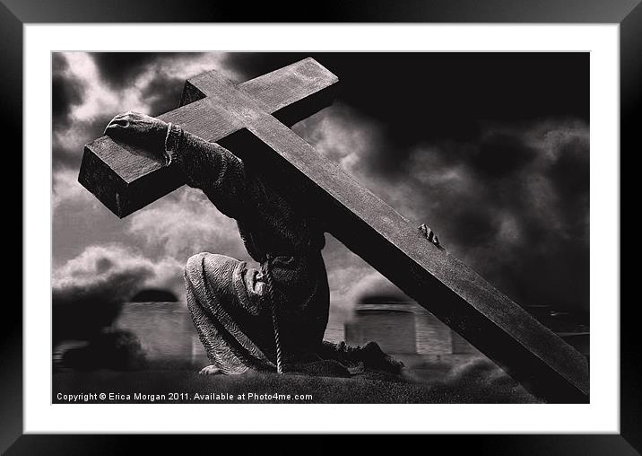 The cross. Framed Mounted Print by Erica Morgan