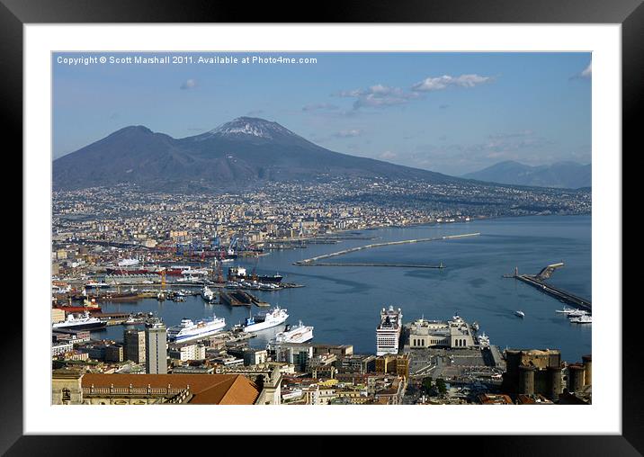 Port di Napoli Framed Mounted Print by Scott K Marshall