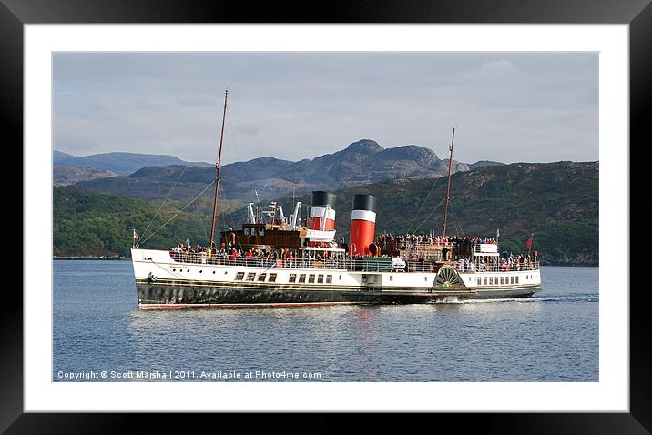 PS Waverley approaching Gairloch Framed Mounted Print by Scott K Marshall