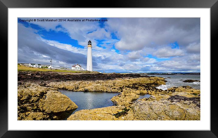 Scurdie Ness Lighthouse  Framed Mounted Print by Scott K Marshall
