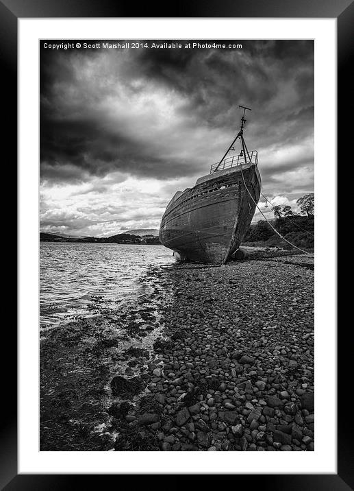 Wreck at Corpach Framed Mounted Print by Scott K Marshall