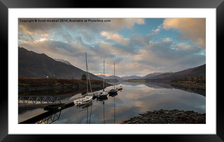  Loch Leven Anchorage Framed Mounted Print by Scott K Marshall