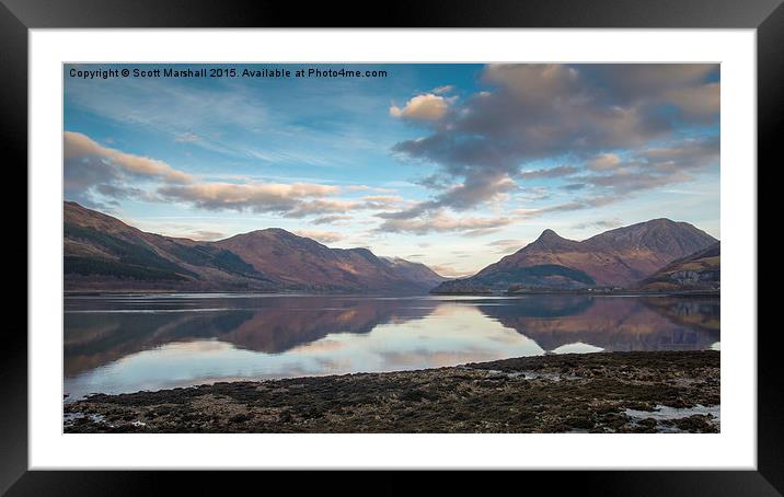  Loch Leven and the Pap of Glencoe Framed Mounted Print by Scott K Marshall