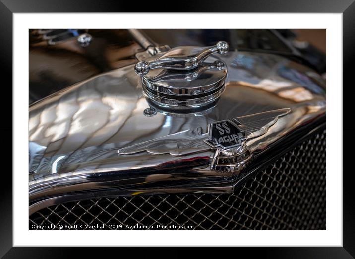 SS Jaguar 3.5 Framed Mounted Print by Scott K Marshall