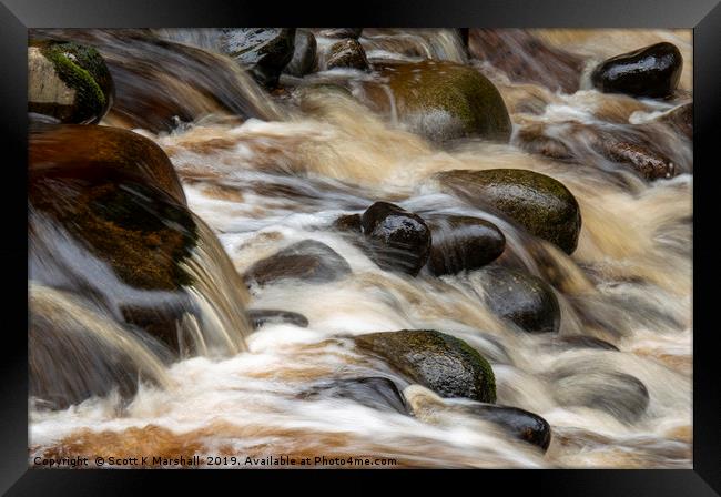 River Findhorn Flow Framed Print by Scott K Marshall