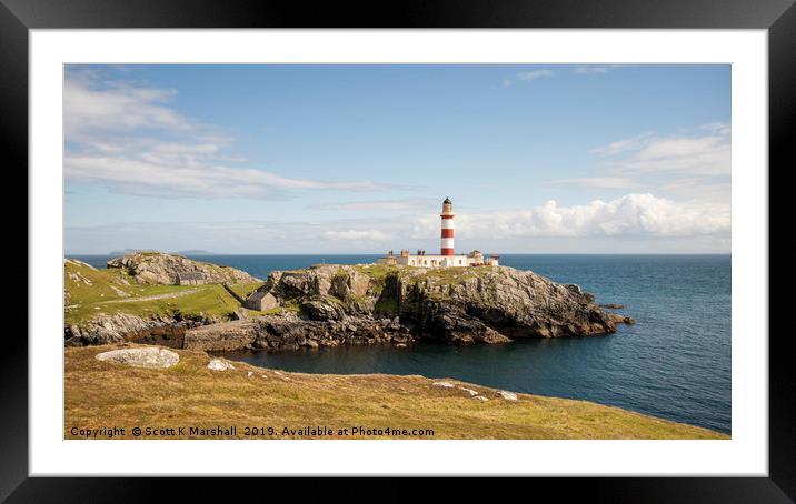 Eilean Glas Lighthouse - Isle of Scalpay Framed Mounted Print by Scott K Marshall