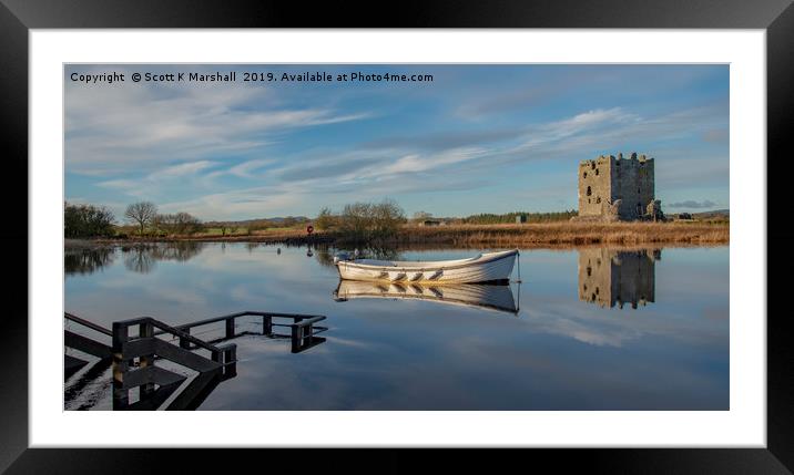 Threave on the Diagonal Framed Mounted Print by Scott K Marshall