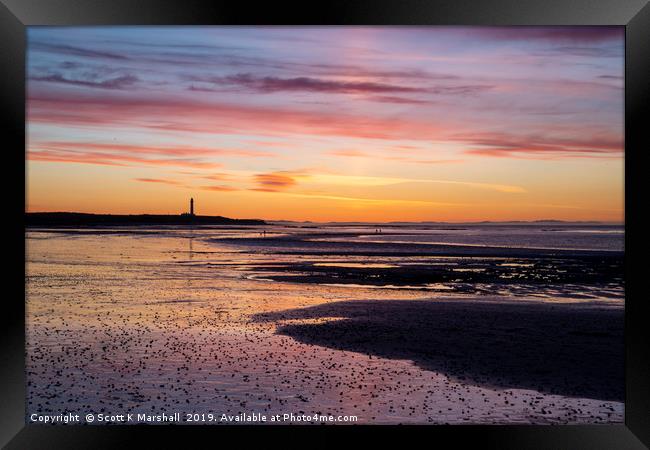 Lossiemouth Warm Departure Framed Print by Scott K Marshall