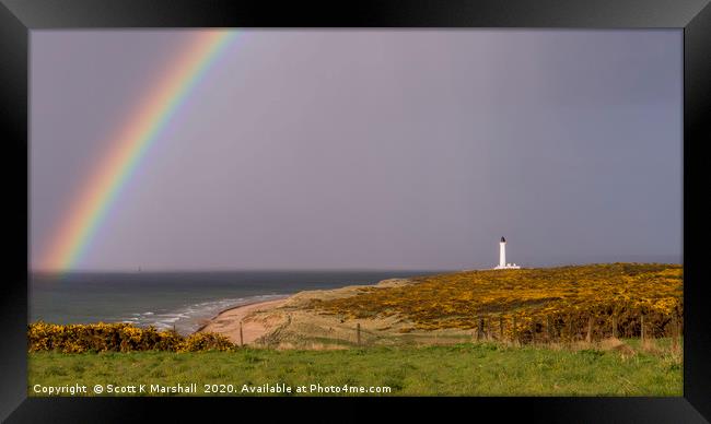 Covesea Rainbow Framed Print by Scott K Marshall