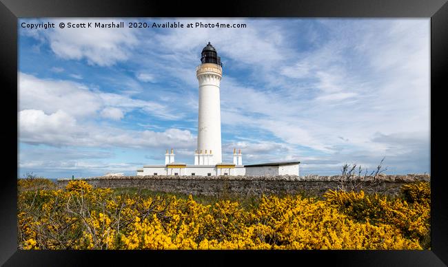 Lossiemouth Covesea Lighthouse   Framed Print by Scott K Marshall