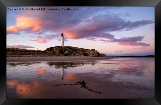 Covesea Sunrise Reflection Framed Print by Scott K Marshall