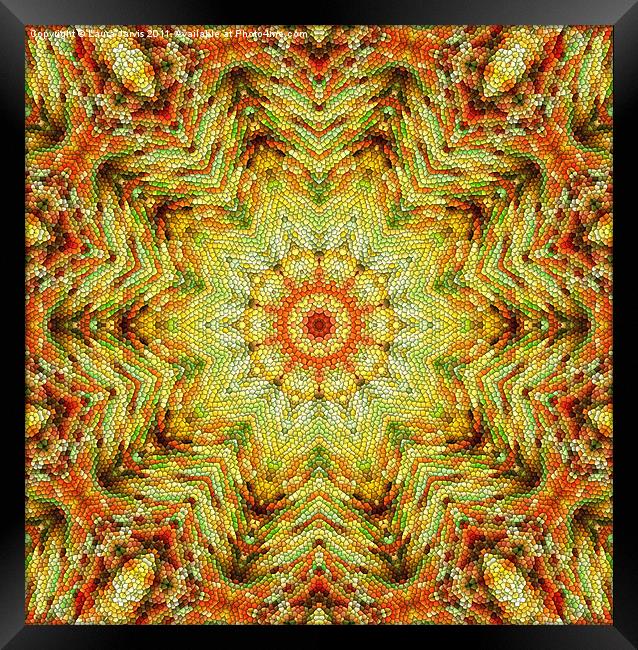Tinsel Kaleidoscope Framed Print by Laura Jarvis