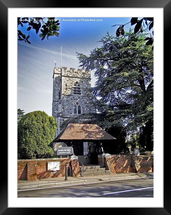 St Mary's Church, Horsell, Framed Mounted Print by Laura Jarvis