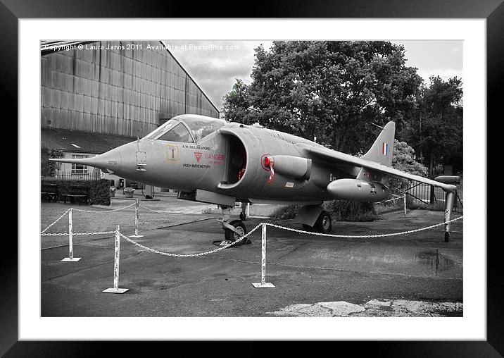 BAe Harrier Framed Mounted Print by Laura Jarvis