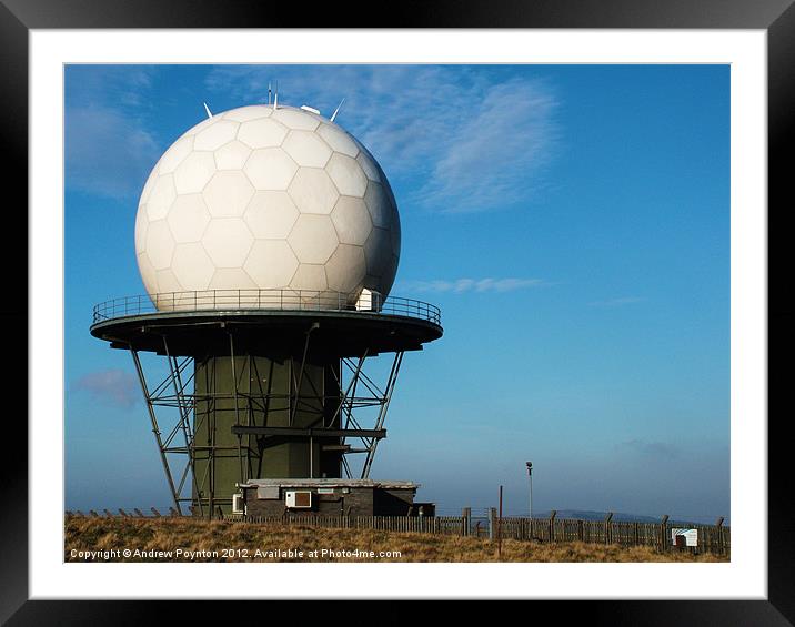 Clee Hill Comms and Radar Station Framed Mounted Print by Andrew Poynton