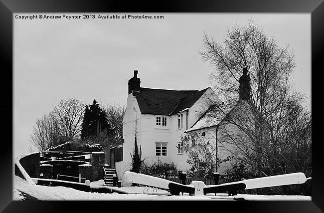 Double lock cottage Wordsley Framed Print by Andrew Poynton