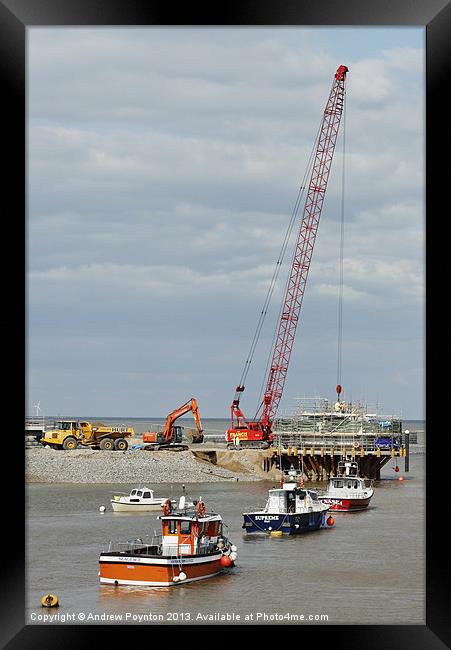 KINMEL BAY CONSTRUCTION Framed Print by Andrew Poynton