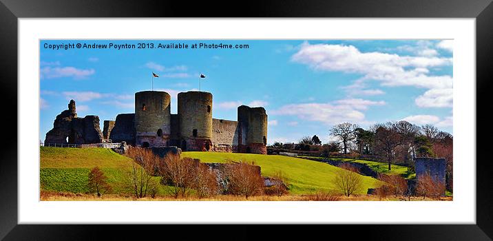 Rhuddlan Castle Framed Mounted Print by Andrew Poynton