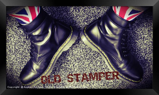 STAMPER Framed Print by Andrew Poynton