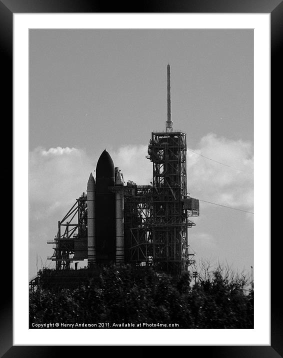 Discovery Shuttle Framed Mounted Print by Henry Anderson