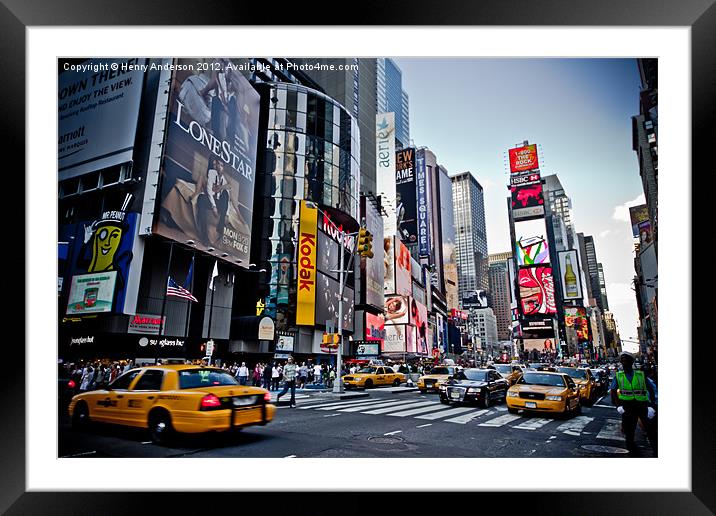 Times Square Framed Mounted Print by Henry Anderson