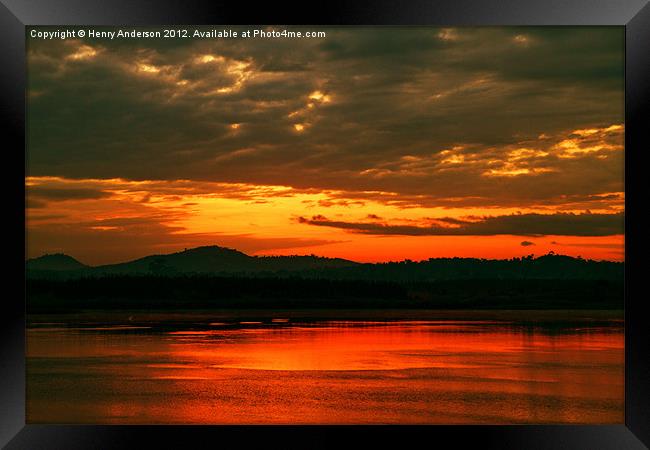 Sunrise At The Nile Day 2 Framed Print by Henry Anderson