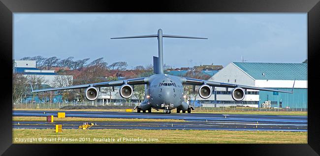 C17 Army Aircraft Framed Print by Grant Paterson