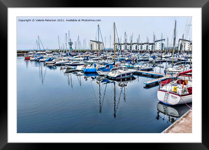 Clyde Marina Ardrossan Framed Mounted Print by Valerie Paterson