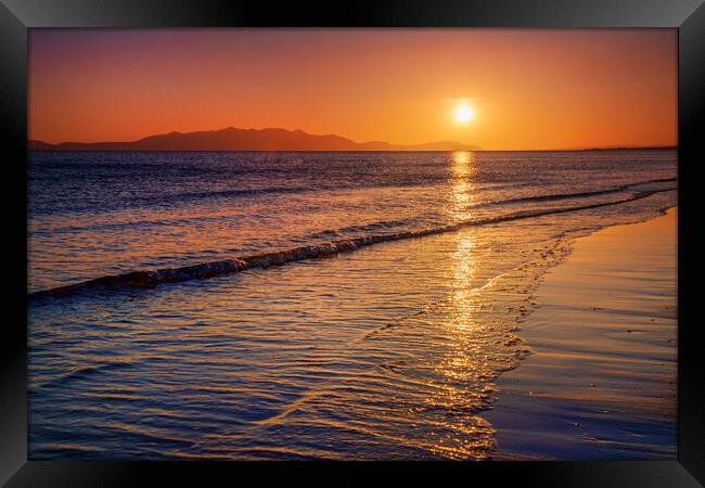 Irvine Beach Sunset Framed Print by Valerie Paterson