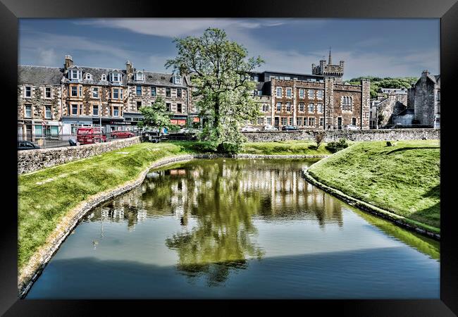 Rothesay Moat Framed Print by Valerie Paterson