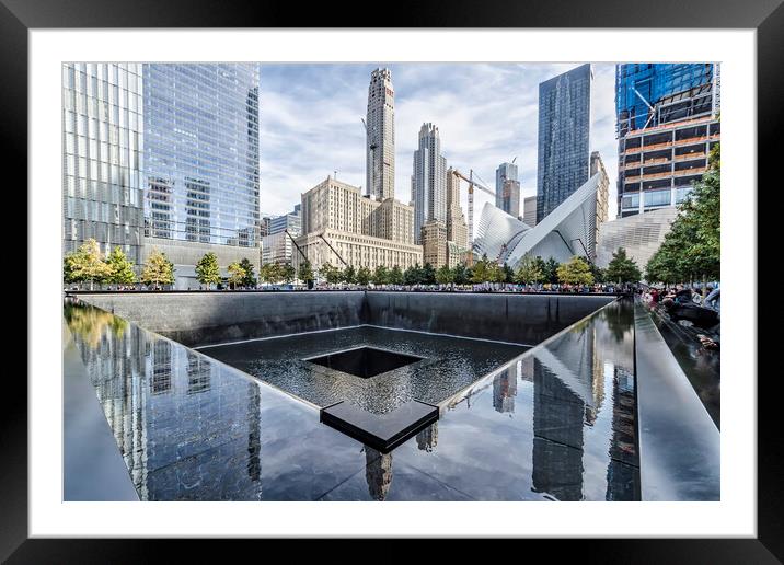 Never Forgetting Ground Zero Framed Mounted Print by Valerie Paterson