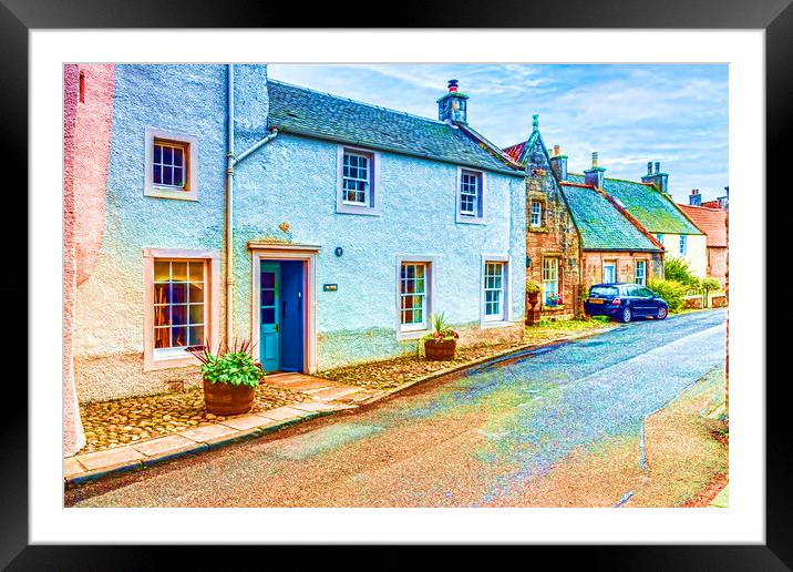 Colourful Culross Framed Mounted Print by Valerie Paterson