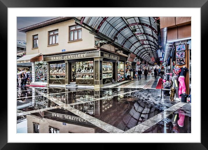 Marmaris Bazaar  Framed Mounted Print by Valerie Paterson